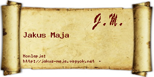 Jakus Maja névjegykártya